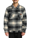 The RVCA Mens Dayshift Flannel Jacket in Black
