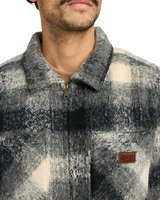 The RVCA Mens Dayshift Flannel Jacket in Black