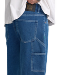 The RVCA Mens Dayshift Denim Shorts in Blue Collar