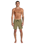 The RVCA Mens VA Pigment Boardshorts in Martini Olive