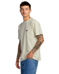 The RVCA Mens KSL Pocket T-Shirt in Ceramic
