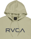 The RVCA Mens Big RVCA Hoodie in Light Khaki