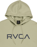 The RVCA Mens Big RVCA Hoodie in Light Khaki