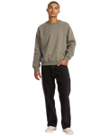 The RVCA Mens Dayshift 2 Sweatshirt in Mushroom