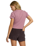 The RVCA Womens That Balance Baby T-Shirt in Winter Orchid
