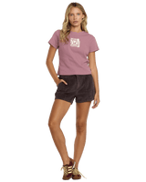 The RVCA Womens That Balance Baby T-Shirt in Winter Orchid