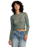 The RVCA Womens River Top in Sea Green