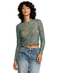 The RVCA Womens River Top in Sea Green