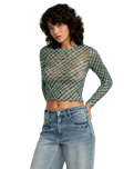 The RVCA Womens River Top in Sea Green