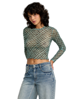 The RVCA Womens River Top in Sea Green
