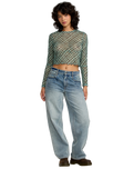 The RVCA Womens River Top in Sea Green