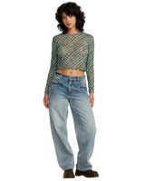 The RVCA Womens River Top in Sea Green