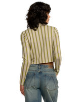 The RVCA Womens Willow Long Sleeve Top in Eucalyptus