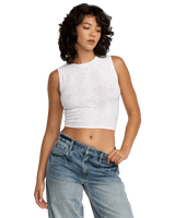 The RVCA Womens Shiver Knit Vest in Whisper White