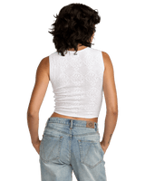 The RVCA Womens Shiver Knit Vest in Whisper White