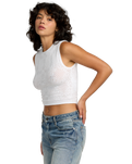 The RVCA Womens Shiver Knit Vest in Whisper White