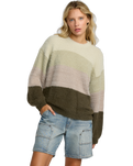The RVCA Womens Ty Jumper in Cypress Green