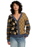 The RVCA Womens Lumen Cardigan in Stone Blue