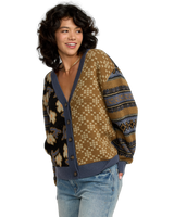 The RVCA Womens Lumen Cardigan in Stone Blue