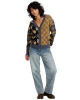The RVCA Womens Lumen Cardigan in Stone Blue