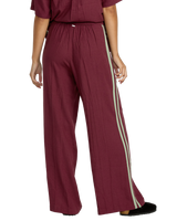 The RVCA Womens SYD Stripe Joggers in Wine
