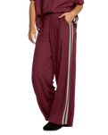 The RVCA Womens SYD Stripe Joggers in Wine