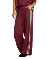 The RVCA Womens SYD Stripe Joggers in Wine