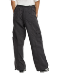 The RVCA Womens Stowaway Cargo Trousers in Washed Black