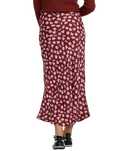 The RVCA Womens Annika Midi Skirt in Cranberry