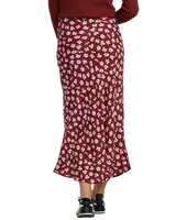 The RVCA Womens Annika Midi Skirt in Cranberry