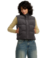 The RVCA Womens Eezeh Puffer Gilet in Gravel