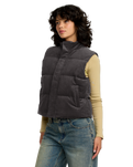 The RVCA Womens Eezeh Puffer Gilet in Gravel
