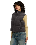 The RVCA Womens Eezeh Puffer Gilet in Gravel