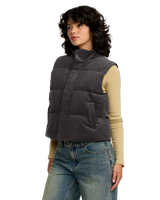 The RVCA Womens Eezeh Puffer Gilet in Gravel
