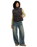The RVCA Womens Eezeh Puffer Gilet in Gravel
