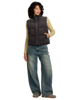 The RVCA Womens Eezeh Puffer Gilet in Gravel