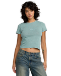 The RVCA Womens Forever T-Shirt in Blue Haze