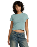 The RVCA Womens Forever T-Shirt in Blue Haze