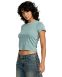 The RVCA Womens Forever T-Shirt in Blue Haze