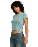 The RVCA Womens Forever T-Shirt in Blue Haze