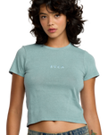 The RVCA Womens Forever T-Shirt in Blue Haze