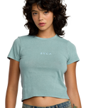 The RVCA Womens Forever T-Shirt in Blue Haze