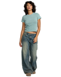 The RVCA Womens Forever T-Shirt in Blue Haze
