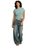 The RVCA Womens Forever T-Shirt in Blue Haze