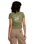 The RVCA Womens 411 T-Shirt in Cypress Green