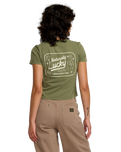 The RVCA Womens 411 T-Shirt in Cypress Green