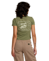 The RVCA Womens 411 T-Shirt in Cypress Green