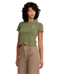 The RVCA Womens 411 T-Shirt in Cypress Green