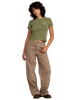 The RVCA Womens 411 T-Shirt in Cypress Green