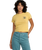 The RVCA Womens 411 T-Shirt in Pale Yellow